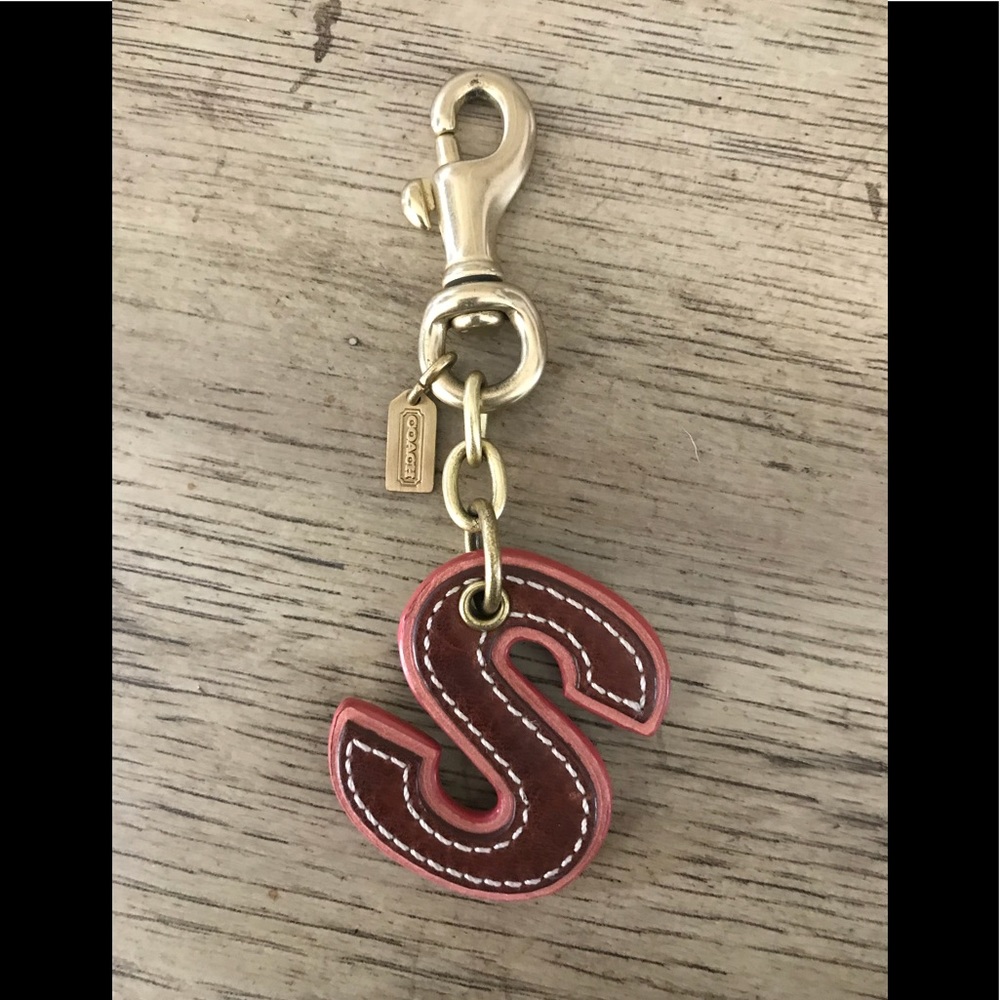 Coach Leather Initial Bag Charm